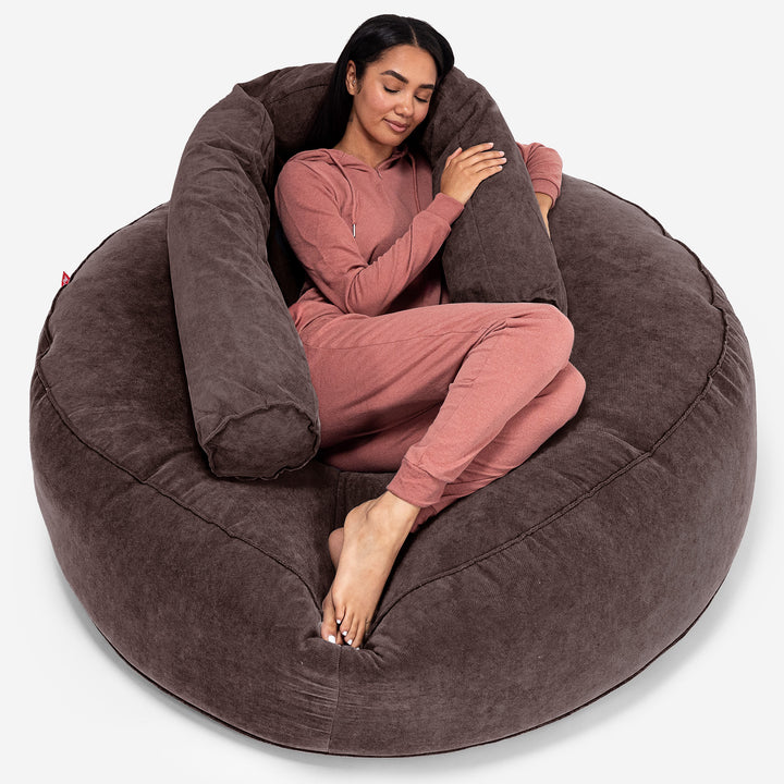 Mega-Mammoth Sofa Sitzsack XXL - Waffelgewebe Schoko 02