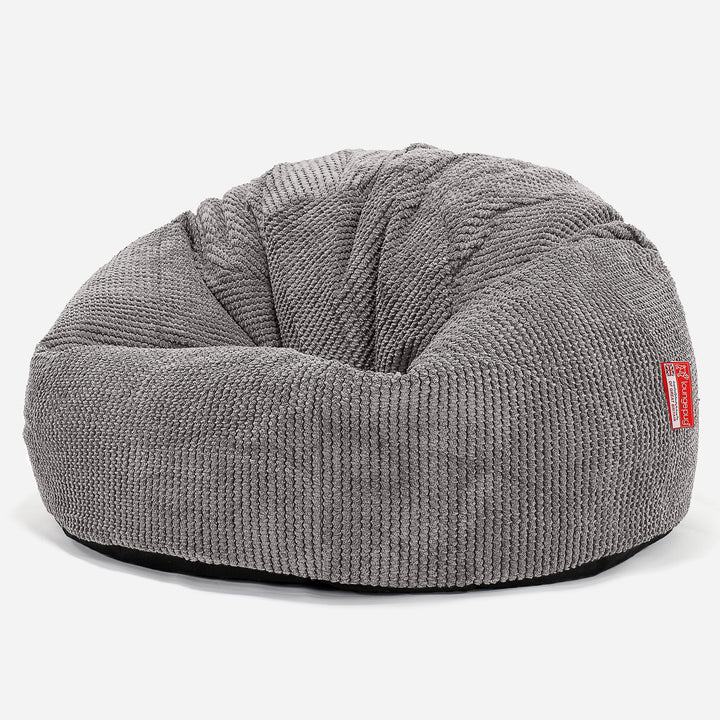 Klassischer Sitzsack Sessel - Pom-Pom Anthrazit 01