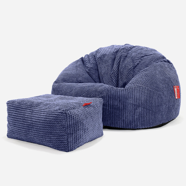 Klassischer Sitzsack Sessel - Pom-Pom Lila 02