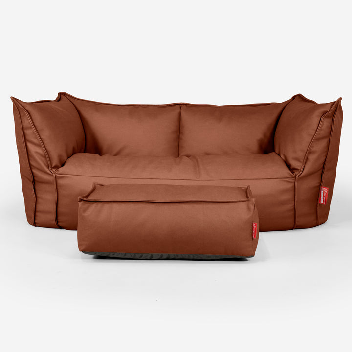 Ruben Sitzsack Sofa - Veganes Leder Kastanienbraun 02