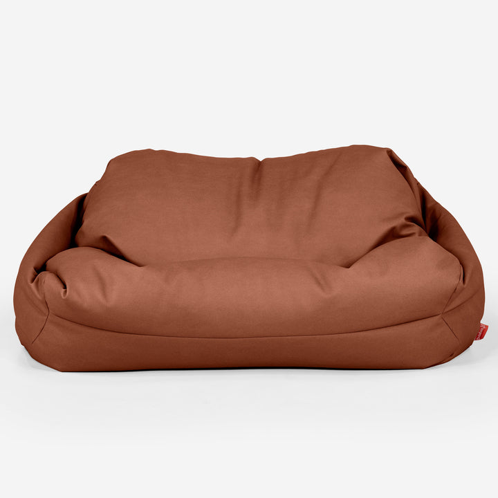 Sabine Sitzsack Sofa - Veganes Leder Kastanienbraun 02