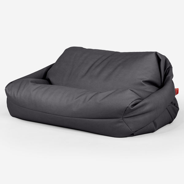 Sabine Sitzsack Sofa - Veganes Leder Schwarz 01