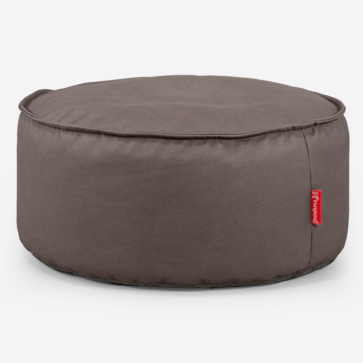 Sitzhocker Pouf - Veganes Leder Schoko 01