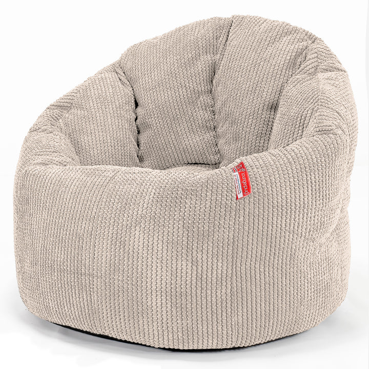 Sitzsack Kuschel Lounge Sessel - Pom-Pom Creme 01