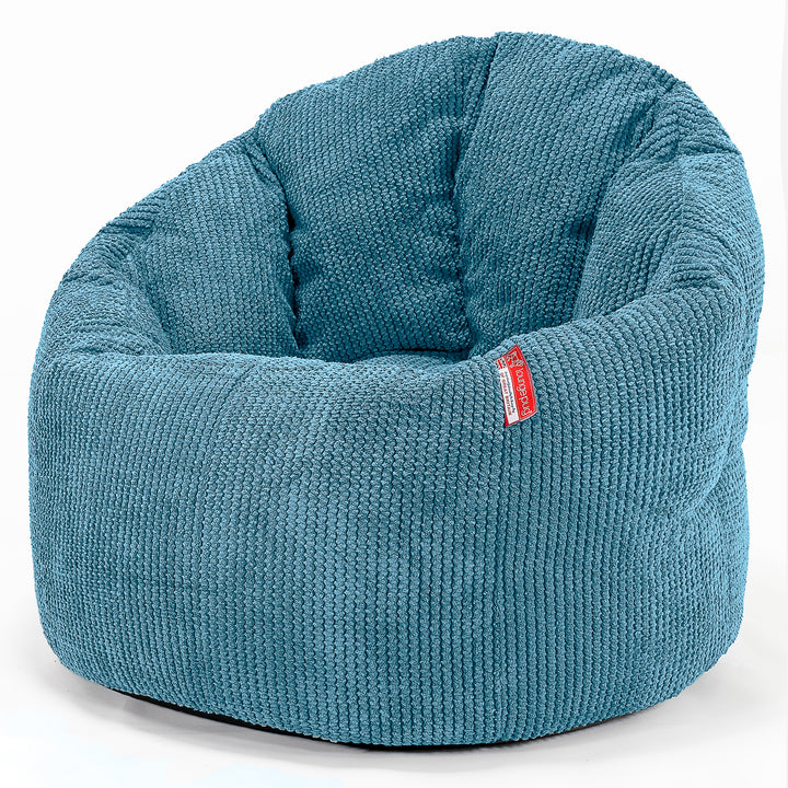 Sitzsack Kuschel Lounge Sessel - Pom-Pom Türkis 01