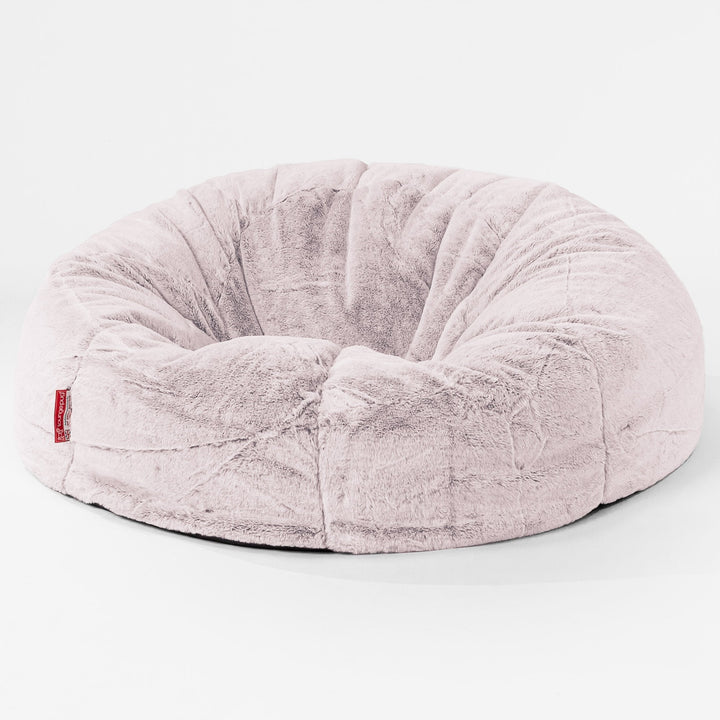 Sitzsack Sofa - Kaninchen Kunstfell Pastellrosa 01