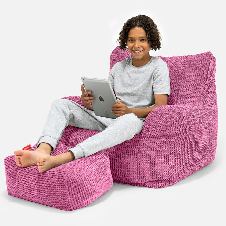 Sitzsack Sessel für Teenager 6-14 Jahre - Pom-Pom Pink 01