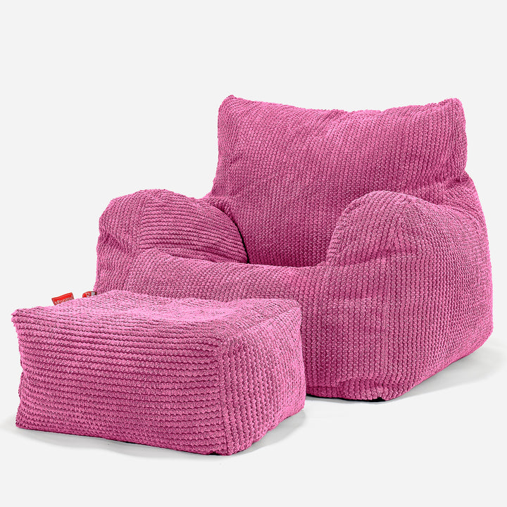 Sitzsack Sessel für Teenager 6-14 Jahre - Pom-Pom Pink 03