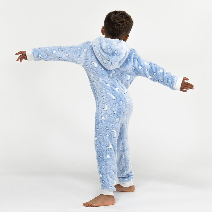 Mond und Sterne Fleece Onesie für Kinder 03