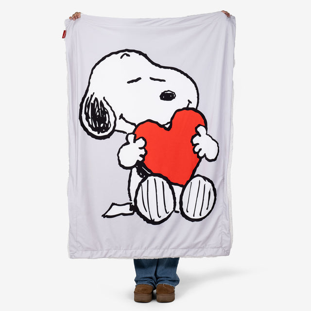 Snoopy Kuscheldecke / Tagesdecke - Herz 01