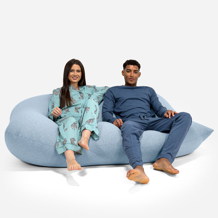 Venti XXL Riesen Sitzsack - Elastische Baumwolle Baby Blau 05