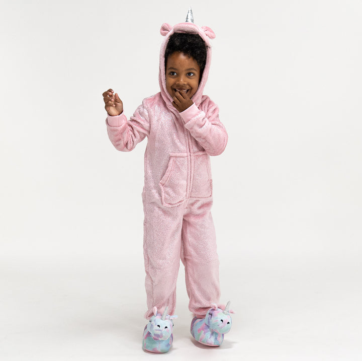 Weicher Fleece Einhorn-Onesie für Kinder 05